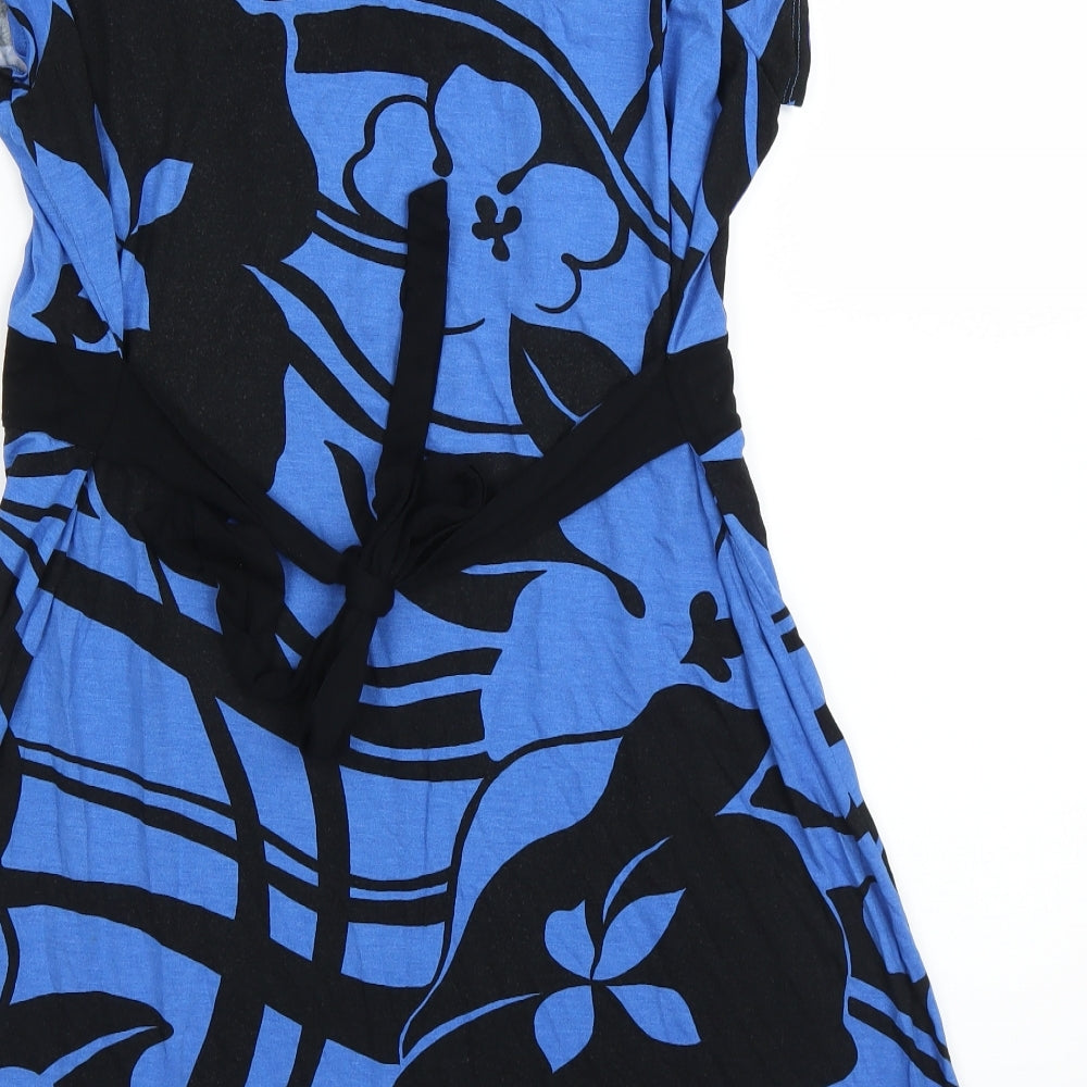 BHS Womens Blue Floral  Mini  Size 18