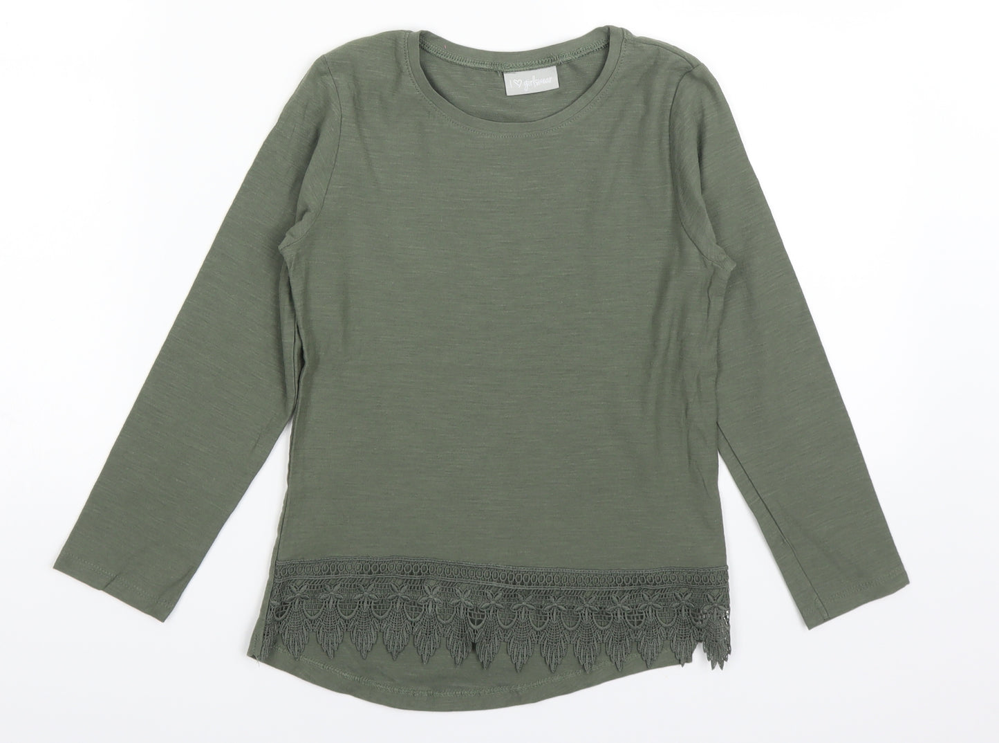 I love girls wear Girls Green   Basic T-Shirt Size 8 Years