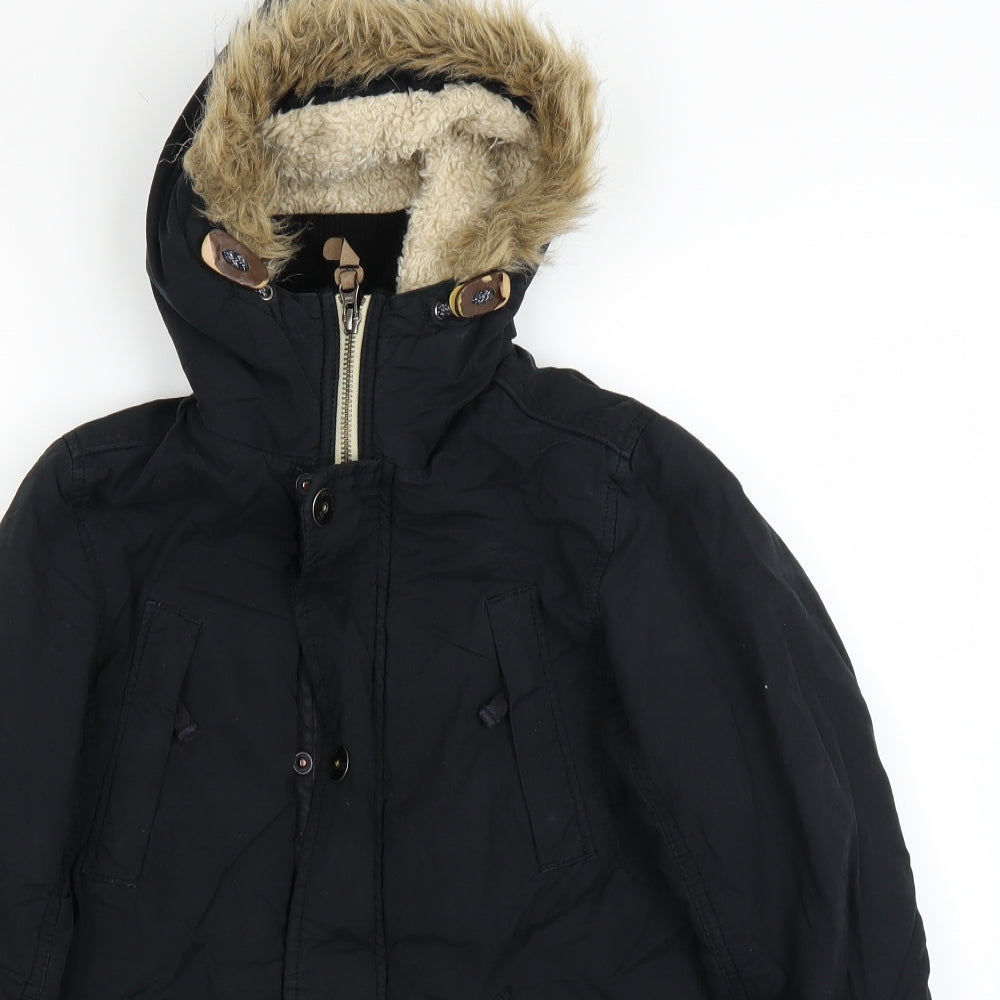 NEXT Girls Black   Parka Coat Size 9 Years