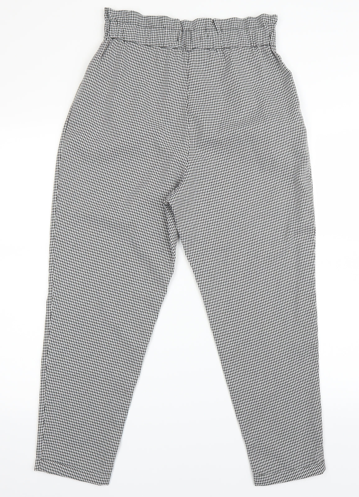 Primark Womens Black Houndstooth  Trousers  Size 10 L24 in