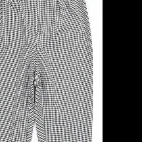 Primark Womens Black Houndstooth  Trousers  Size 10 L24 in