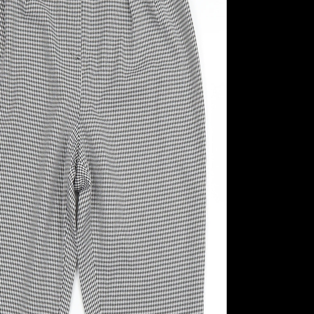 Primark Womens Black Houndstooth  Trousers  Size 10 L24 in