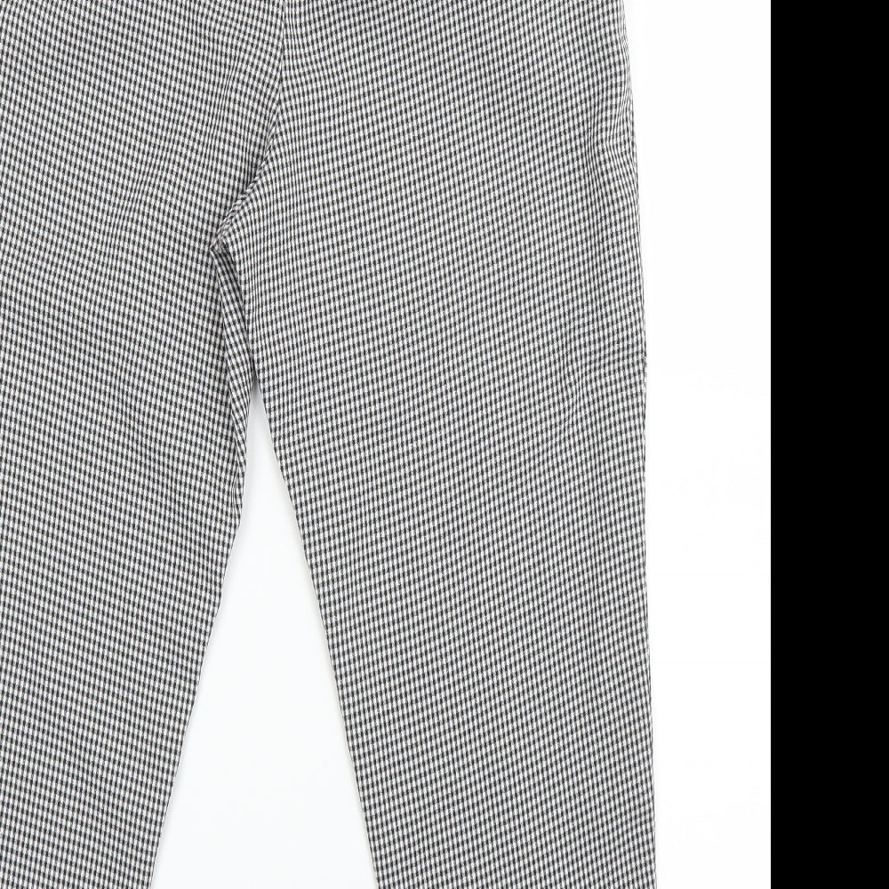 Primark Womens Black Houndstooth  Trousers  Size 10 L24 in