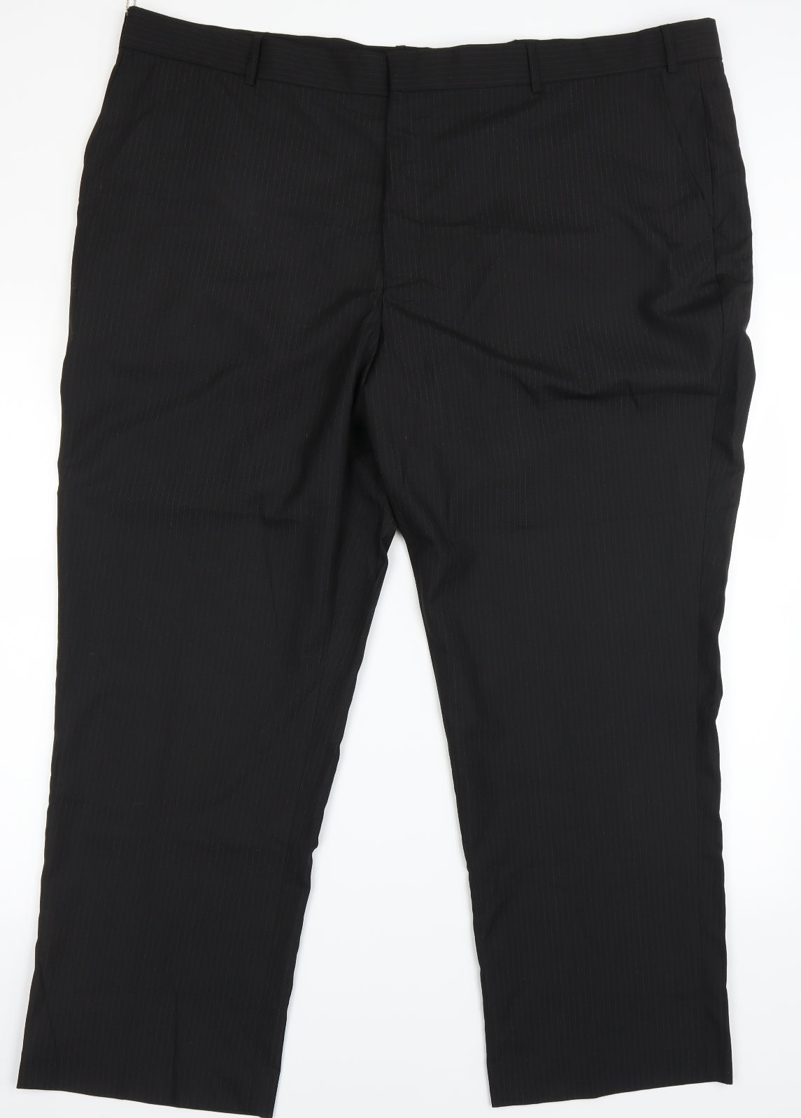 Jacamo Mens Black Striped  Trousers  Size 48 L28 in