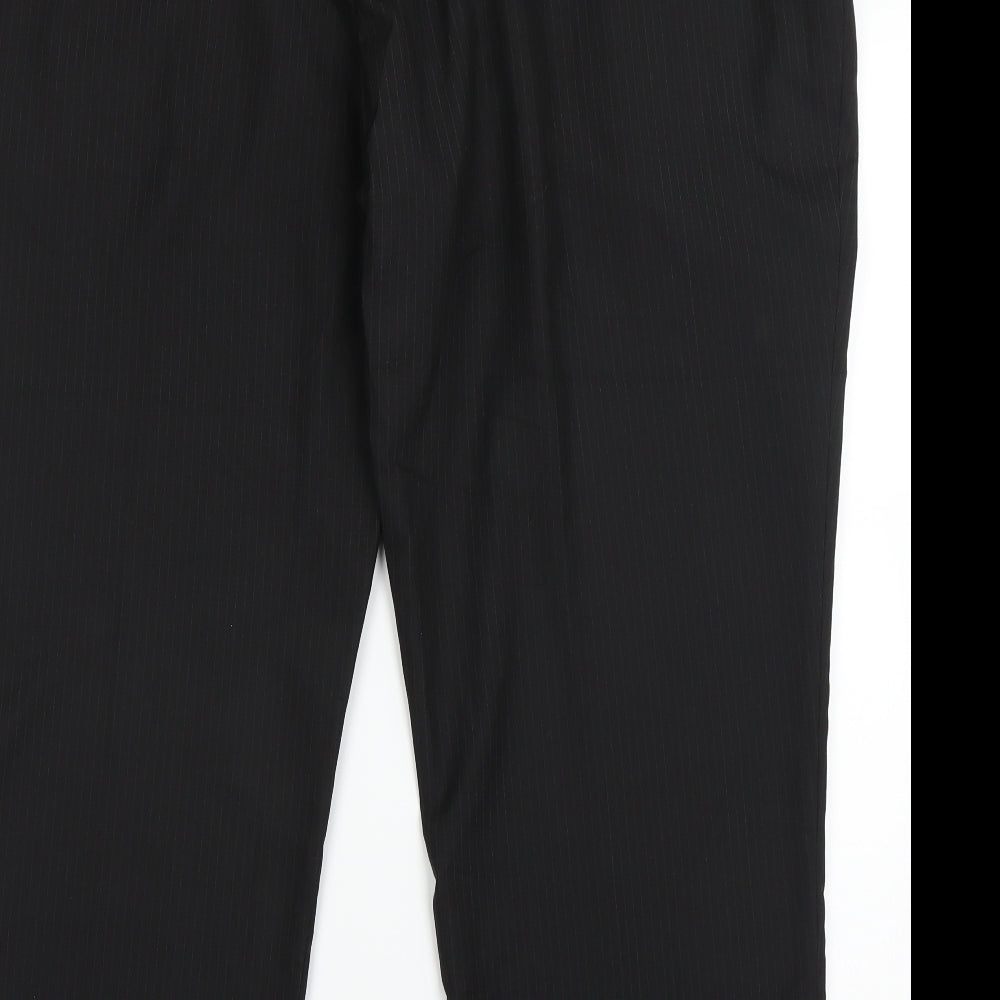 Jacamo Mens Black Striped  Trousers  Size 48 L28 in