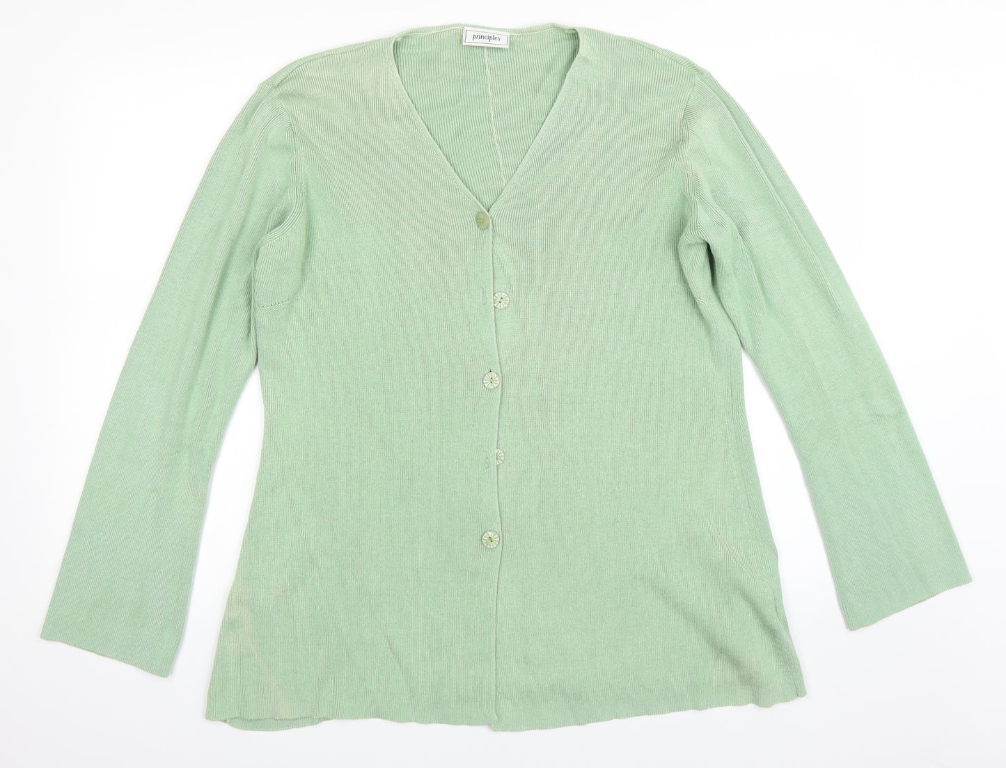 Principles Womens Green   Cardigan Jumper Size 18