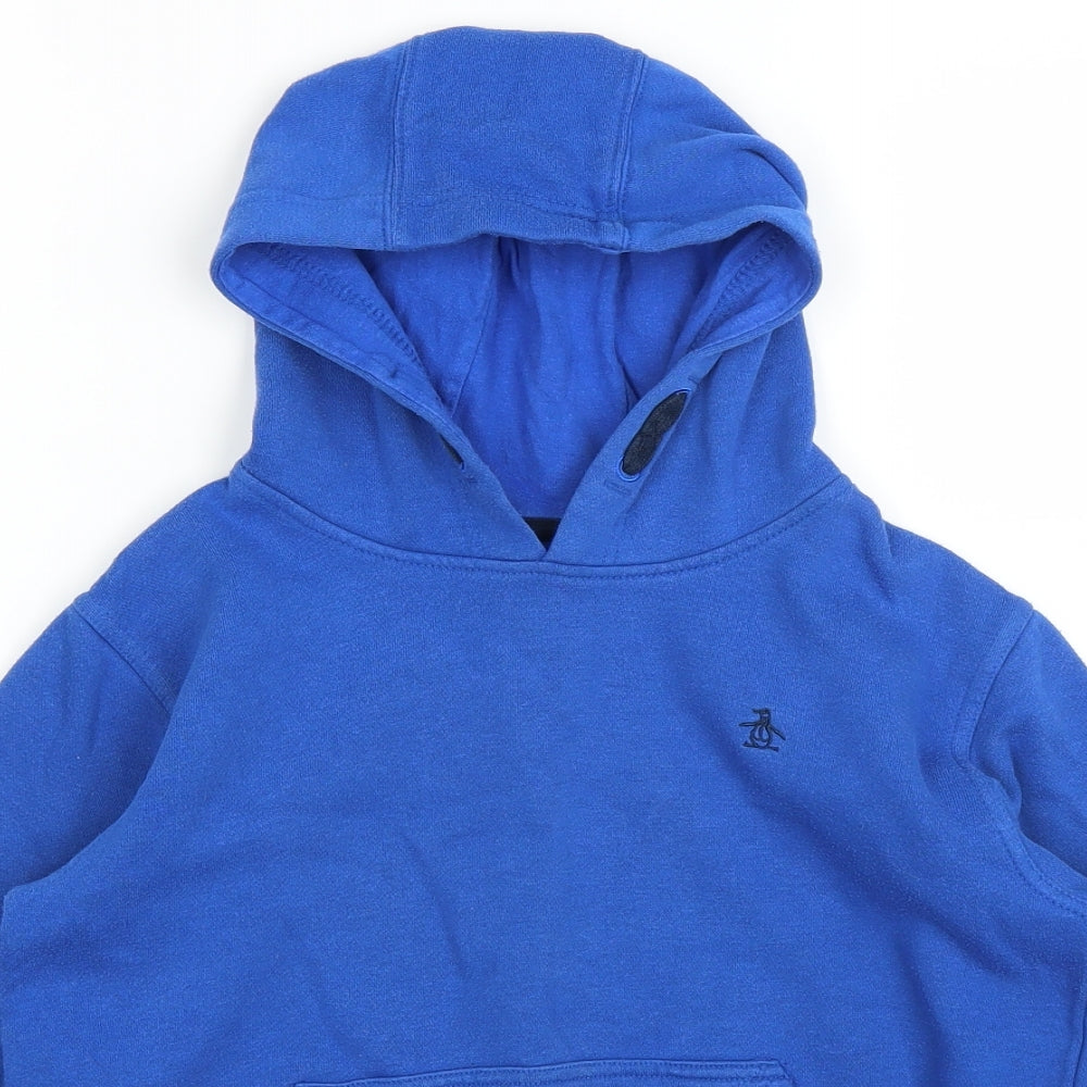 Penguin Boys Blue   Pullover Hoodie Size 10-11 Years
