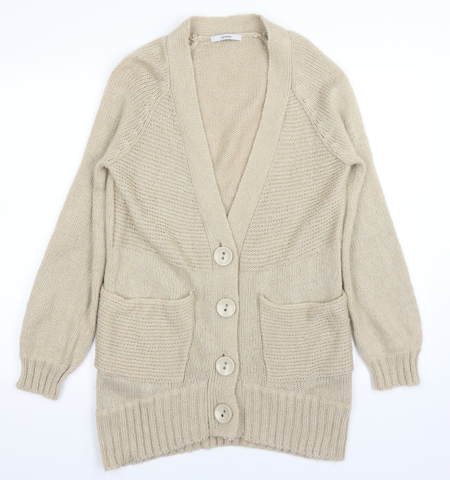 George Womens Beige   Cardigan Jumper Size 12