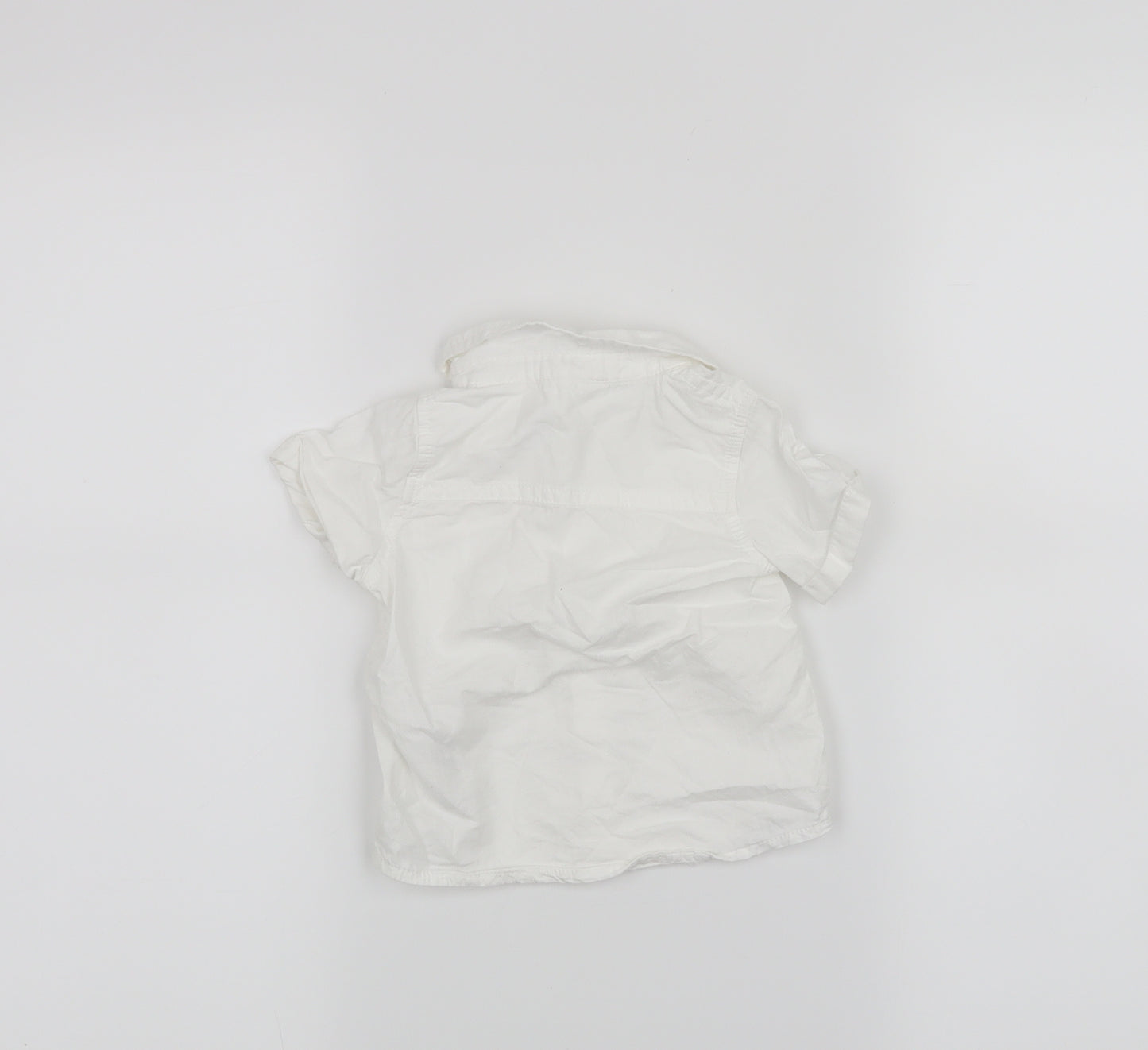 Fred & Flo Boys White   Basic Button-Up Size 3-6 Months