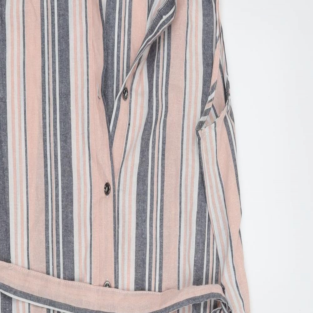 Primark Womens Pink Striped  A-Line  Size 18