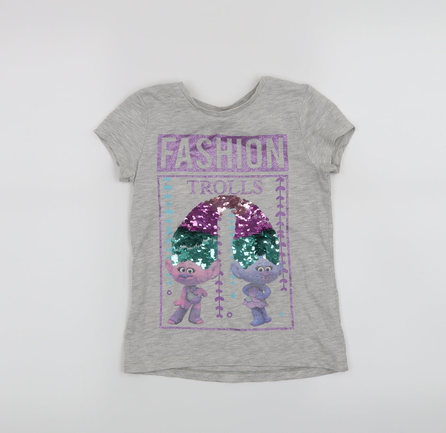 George Girls Grey   Basic T-Shirt Size 5-6 Years