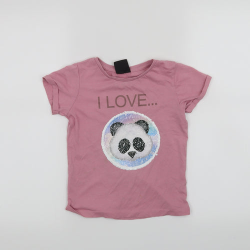 Primark Girls Orange   Basic T-Shirt Size 6-7 Years