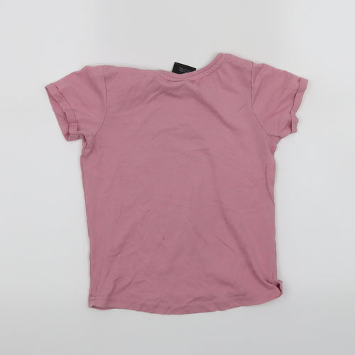 Primark Girls Orange   Basic T-Shirt Size 6-7 Years