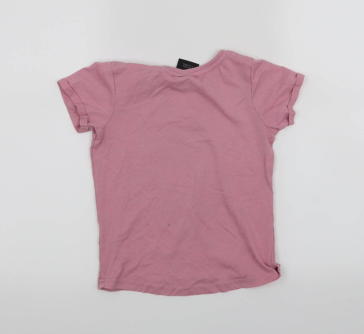Primark Girls Orange   Basic T-Shirt Size 6-7 Years