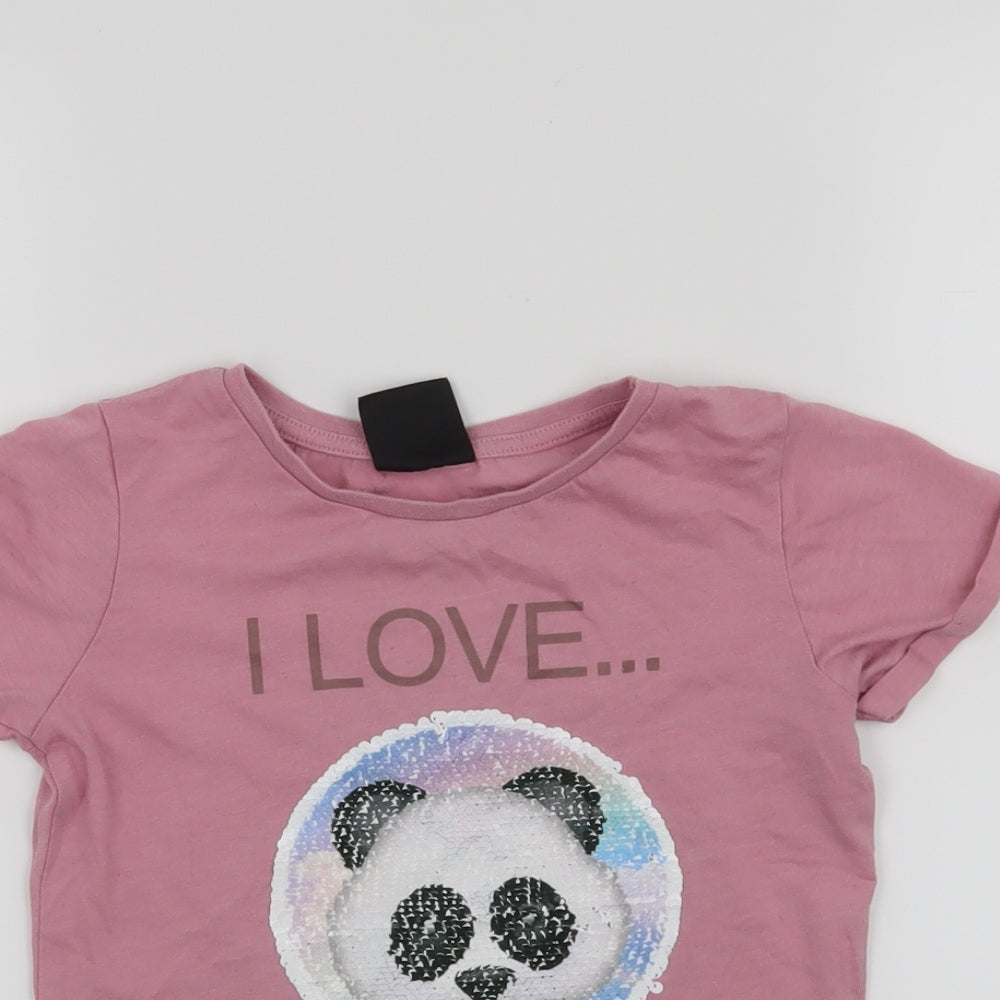 Primark Girls Orange   Basic T-Shirt Size 6-7 Years