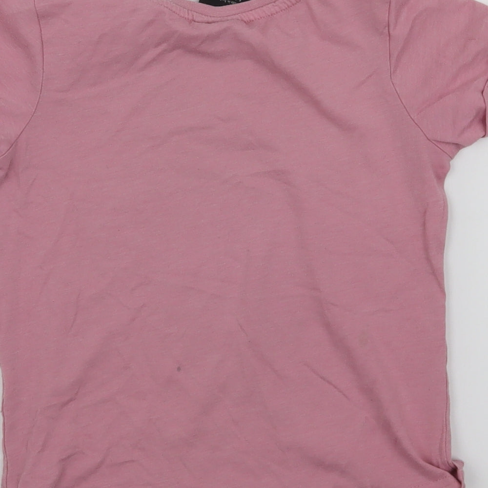Primark Girls Orange   Basic T-Shirt Size 6-7 Years