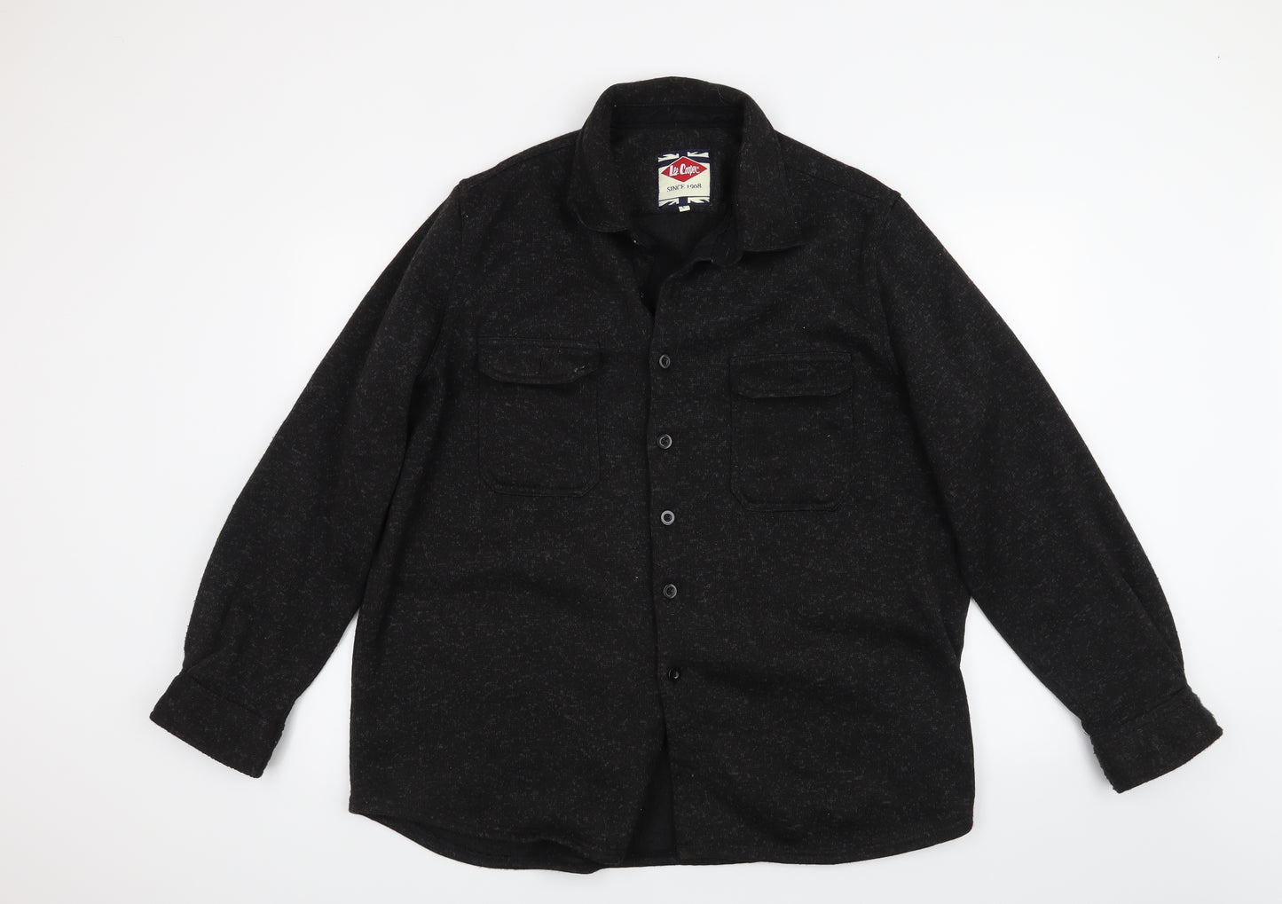 Lee Cooper Mens Black   Cardigan Jumper Size L