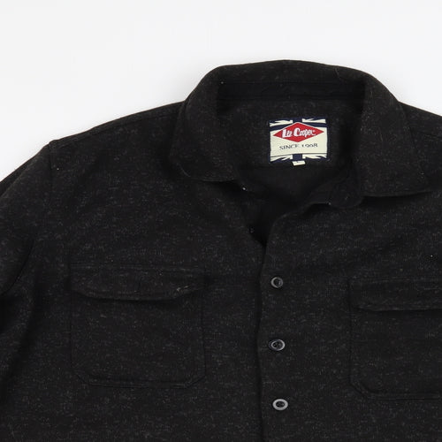 Lee Cooper Mens Black   Cardigan Jumper Size L