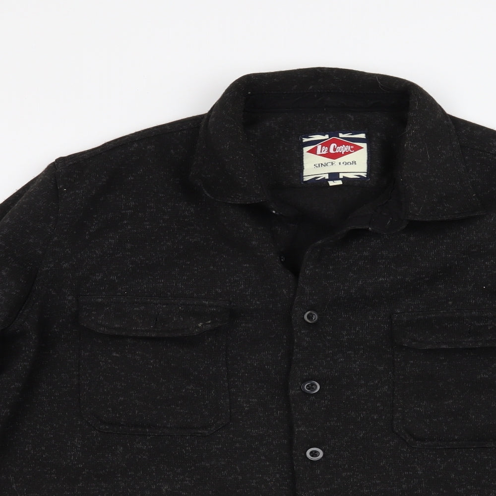 Lee Cooper Mens Black   Cardigan Jumper Size L