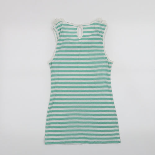 Clockhouse Womens Green Striped  Basic Tank Size M
