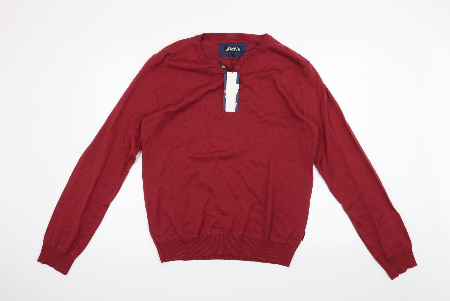 Jordi Collection Mens Red   Pullover Jumper Size XL