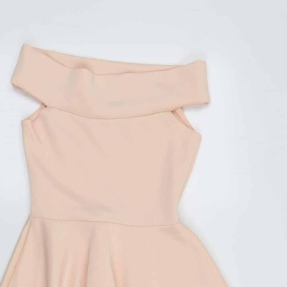 Boohoo Womens Pink   Skater Dress  Size 8