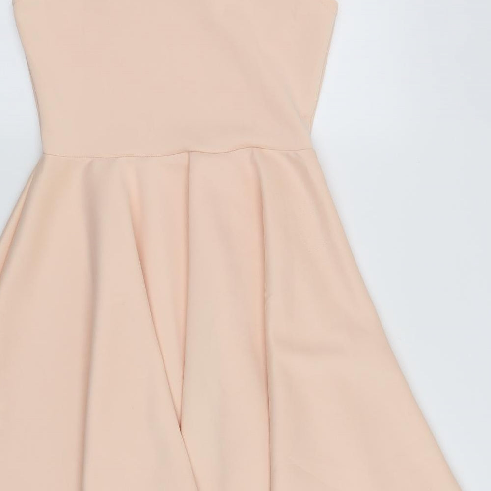 Boohoo Womens Pink   Skater Dress  Size 8