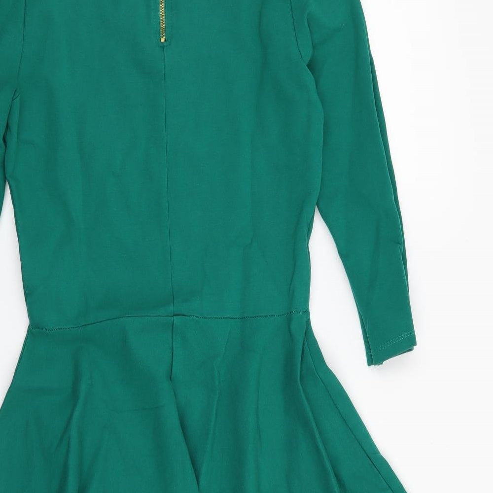 Pull & Bear Womens Green   Skater Dress  Size M