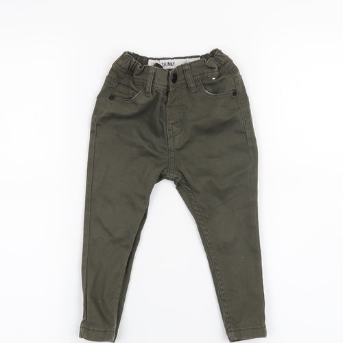Denim & Co. Boys Green   Cropped Jeans Size 18-24 Months