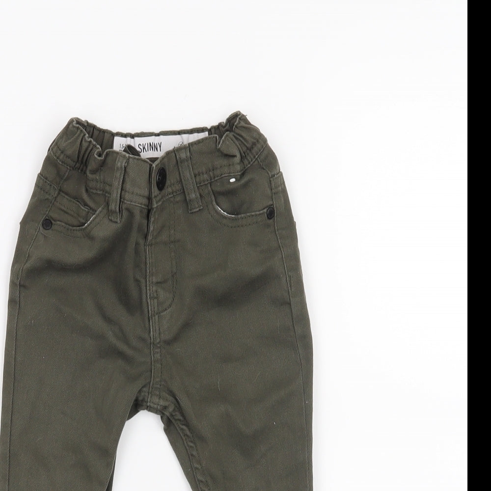 Denim & Co. Boys Green   Cropped Jeans Size 18-24 Months