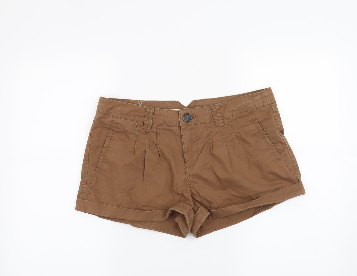 New Look Womens Brown   Cut-Off Shorts Size 12