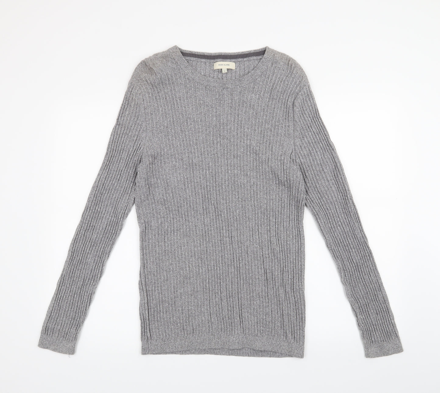 River Island Mens Grey   Pullover Jumper Size L