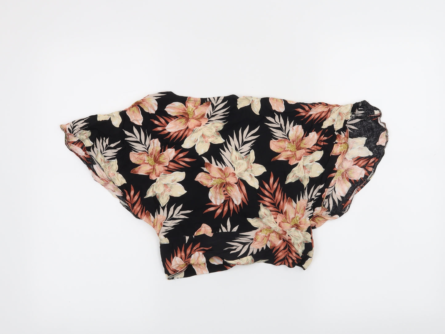 Primark Womens Black Floral  Basic Blouse Size 10