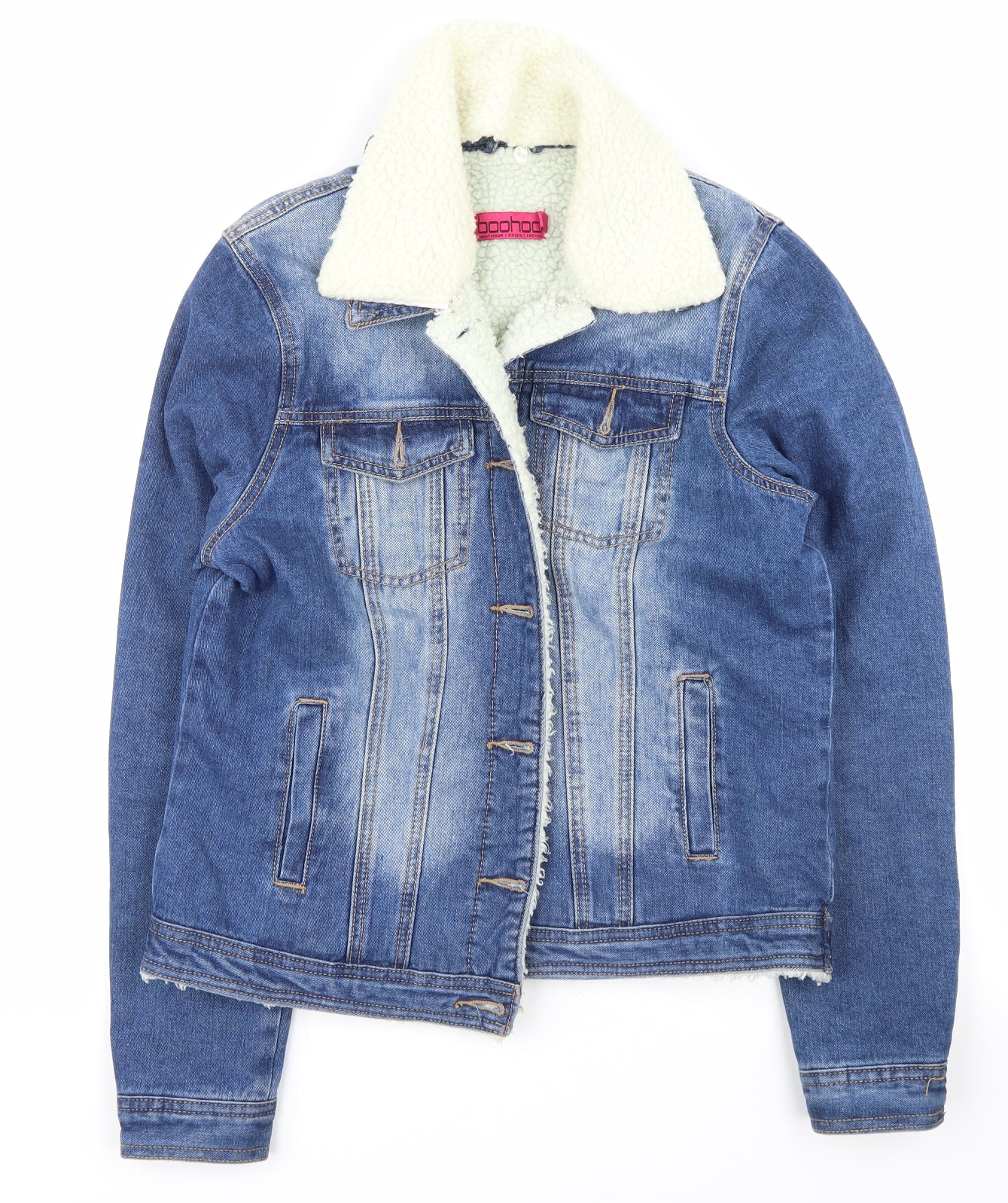 Boohoo Womens Blue  Denim Jacket  Size 14