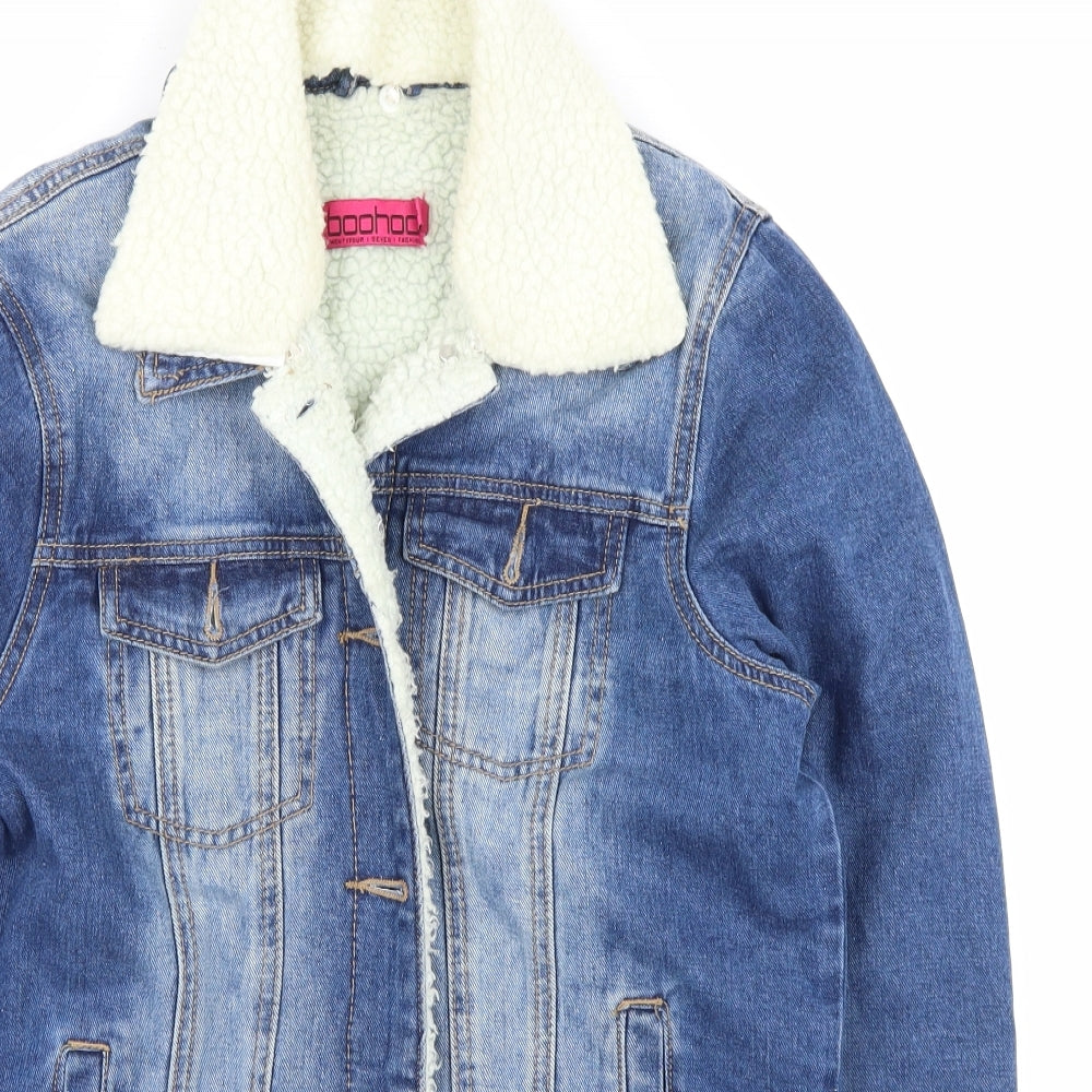 Boohoo Womens Blue  Denim Jacket  Size 14