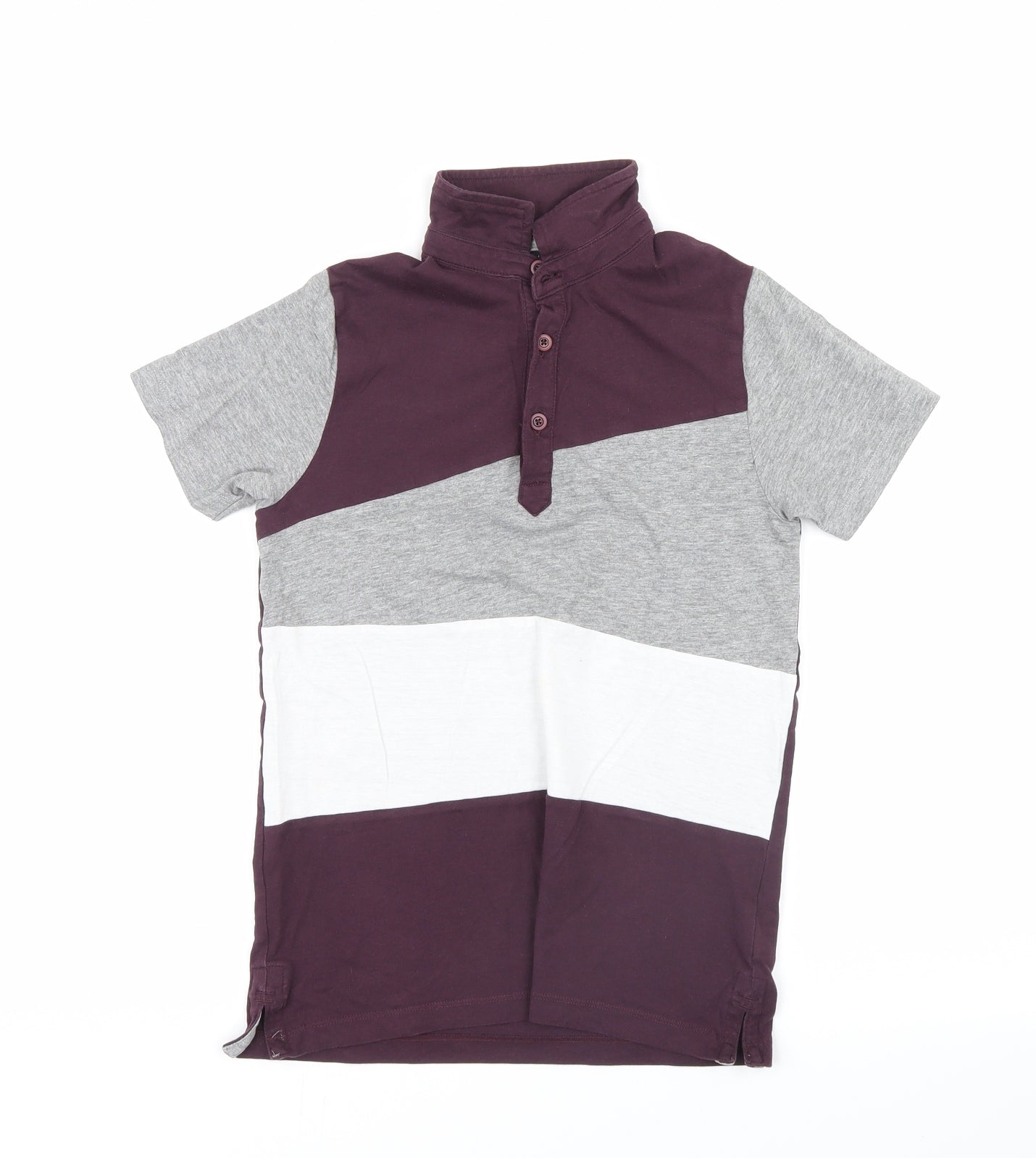 NEXT Boys Purple Striped  Basic T-Shirt Size 9 Years