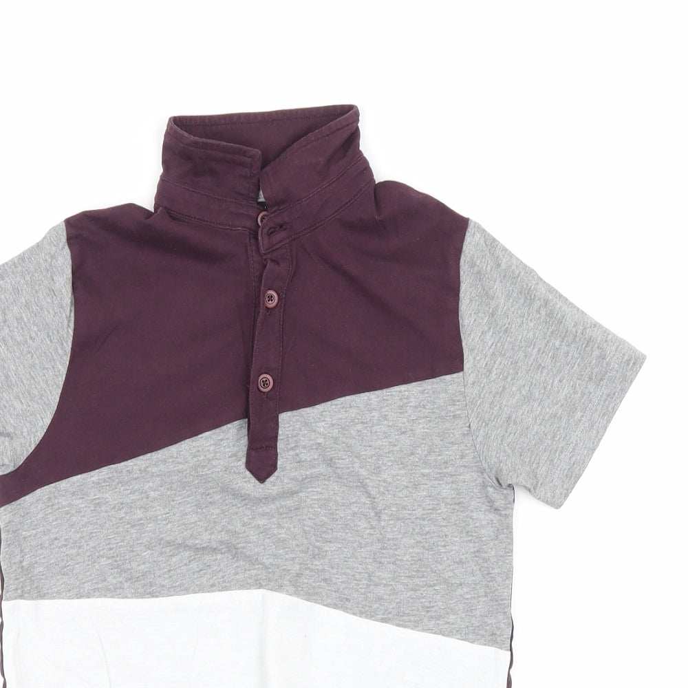 NEXT Boys Purple Striped  Basic T-Shirt Size 9 Years