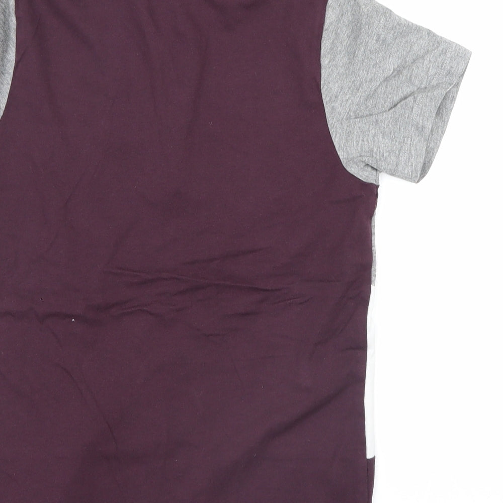 NEXT Boys Purple Striped  Basic T-Shirt Size 9 Years