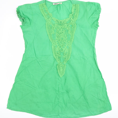 people Womens Green   Basic Blouse Size M