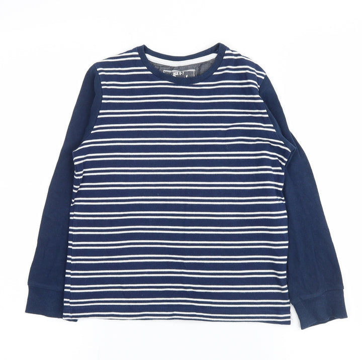 Matalan Boys Blue Striped  Pullover Sweatshirt Size 6-7 Years