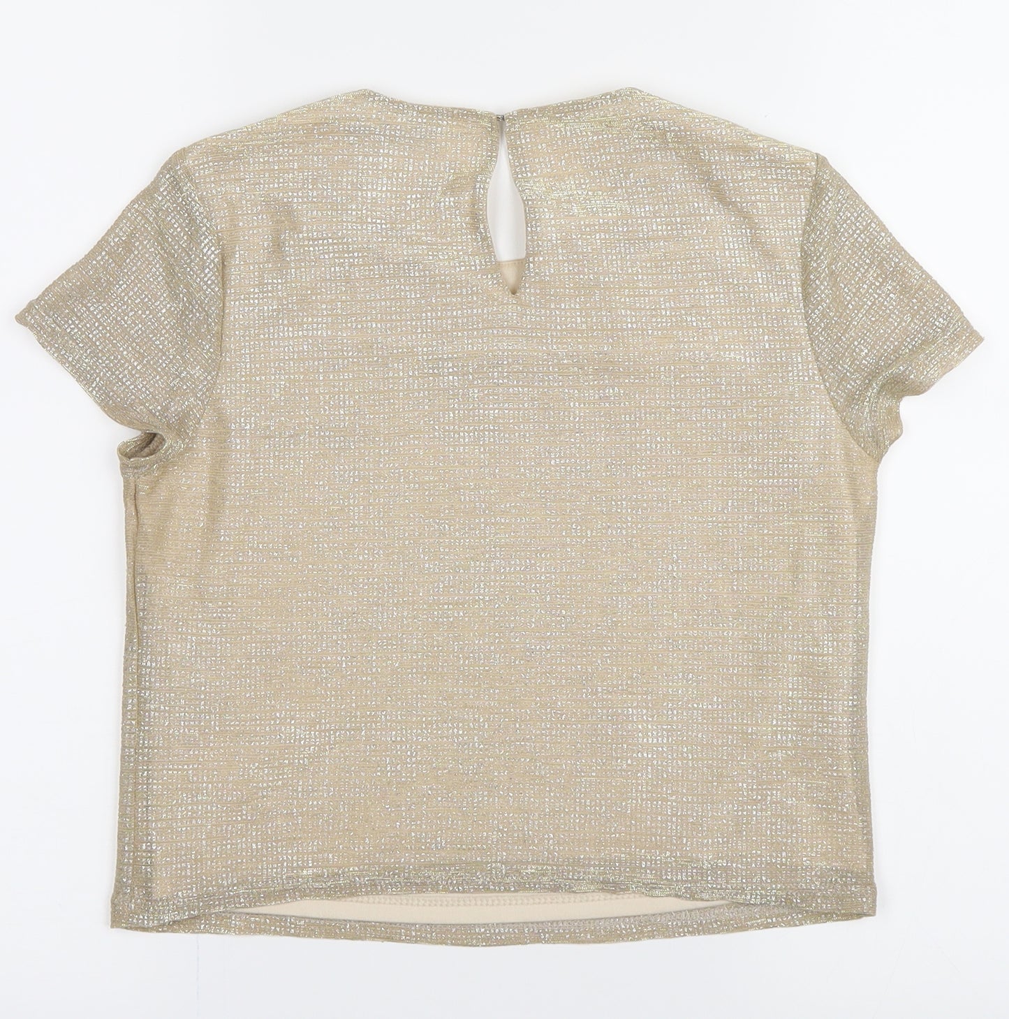 Miss Selfridge Girls Gold   Basic T-Shirt Size 8 Years