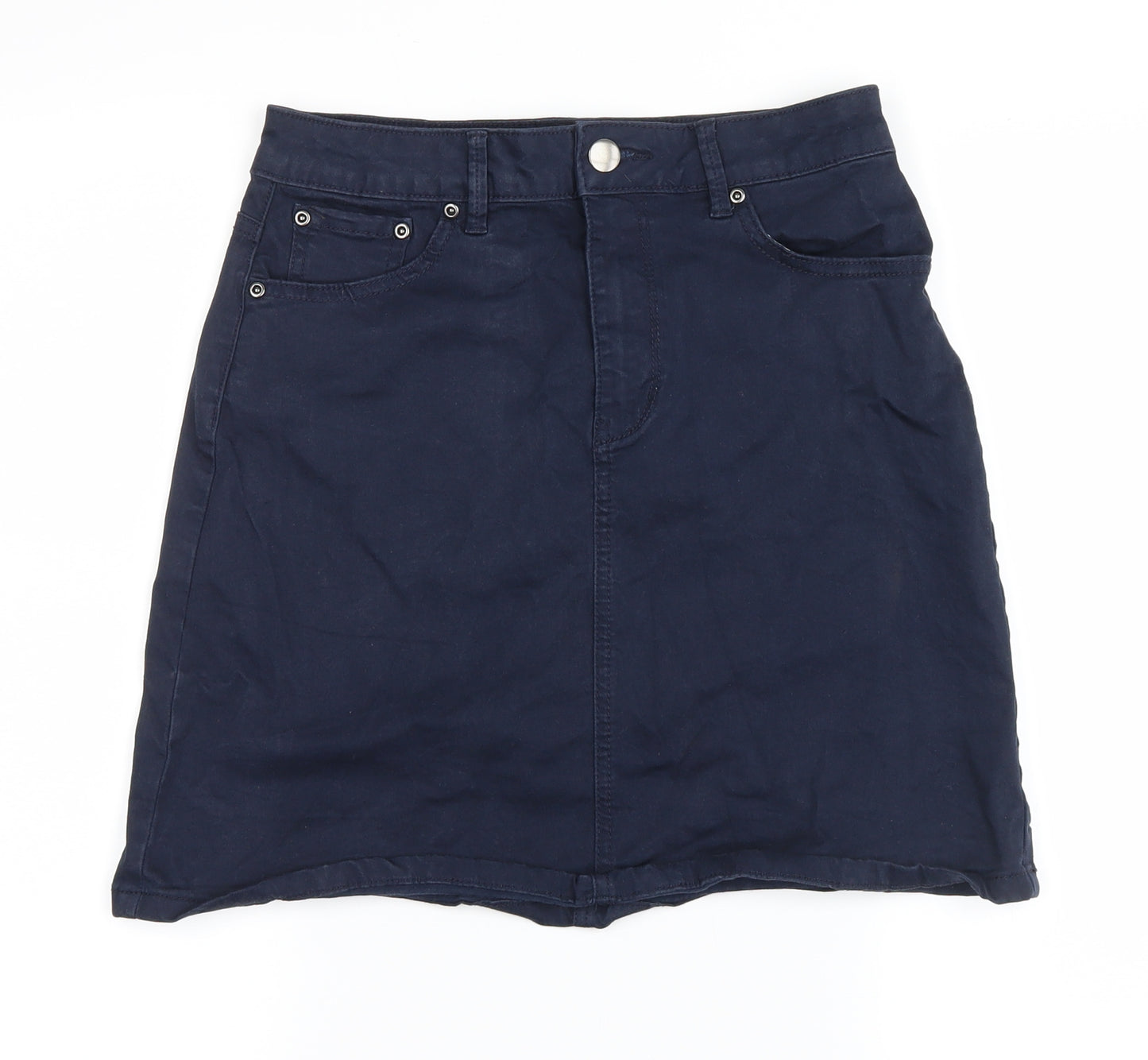TU Womens Blue  Denim A-Line Skirt Size 8