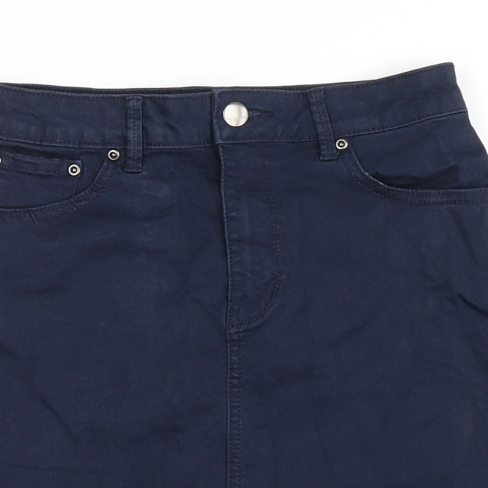 TU Womens Blue  Denim A-Line Skirt Size 8