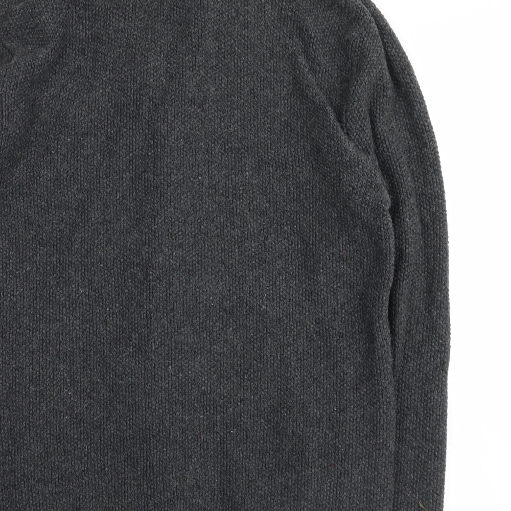 softgrey Mens Grey   Cardigan Jumper Size L