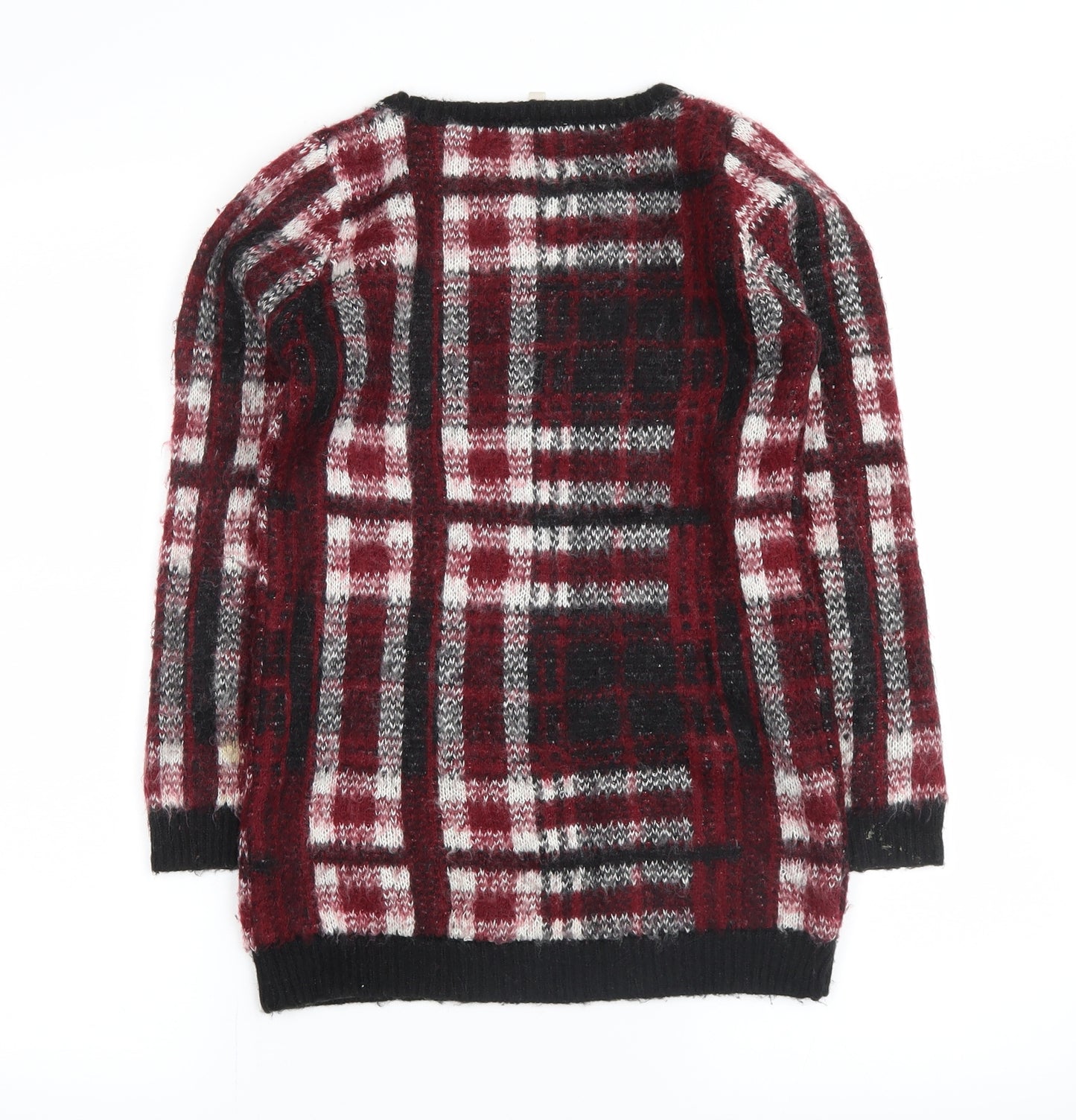 miss e-vie Girls Pink Plaid  Pullover Jumper Size 9-10 Years