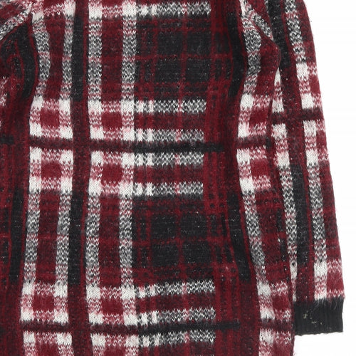 miss e-vie Girls Pink Plaid  Pullover Jumper Size 9-10 Years
