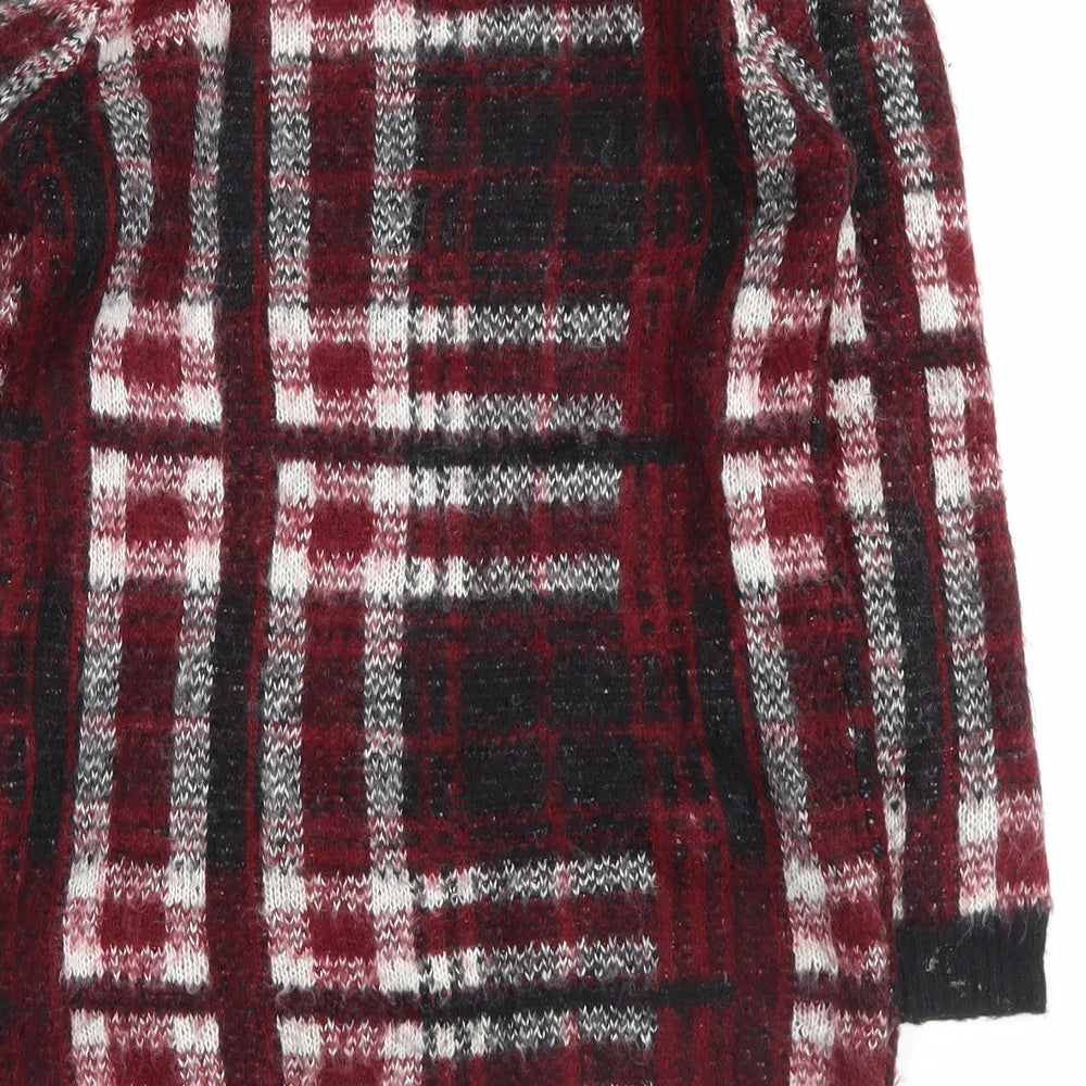 miss e-vie Girls Pink Plaid  Pullover Jumper Size 9-10 Years