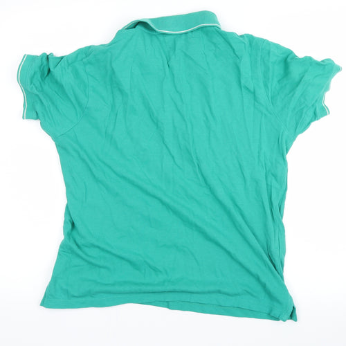 Mango Mens Green    Polo Size M