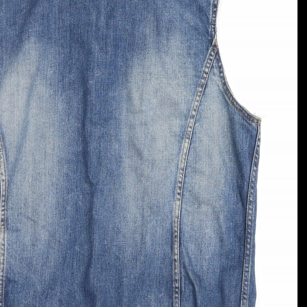 JACK & JONES Mens Blue  Denim Jacket Waistcoat Size L