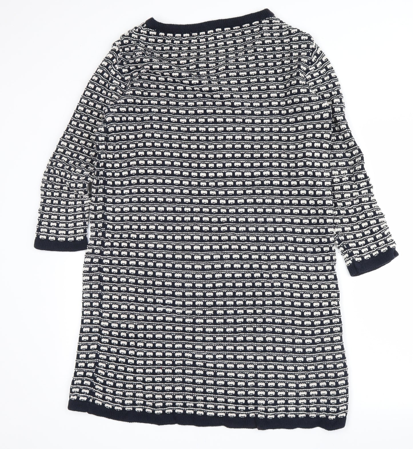 Marks and Spencer Womens Blue Fair Isle  Jumper Dress  Size 8